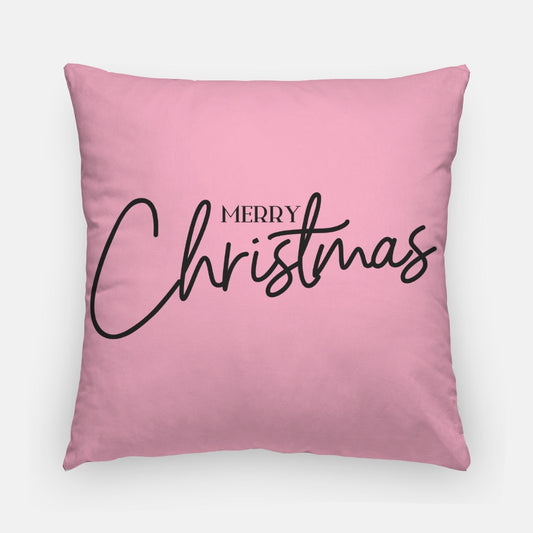 Pink Merry Christmas #1 Artisan Pillow Case 20 Inch