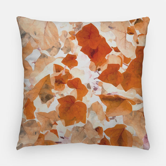 Orange Leaves Artisan Pillow Case 22 Inch