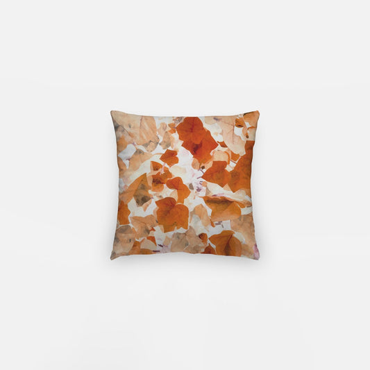 Orange Leaves Artisan Pillow Case 10 Inch