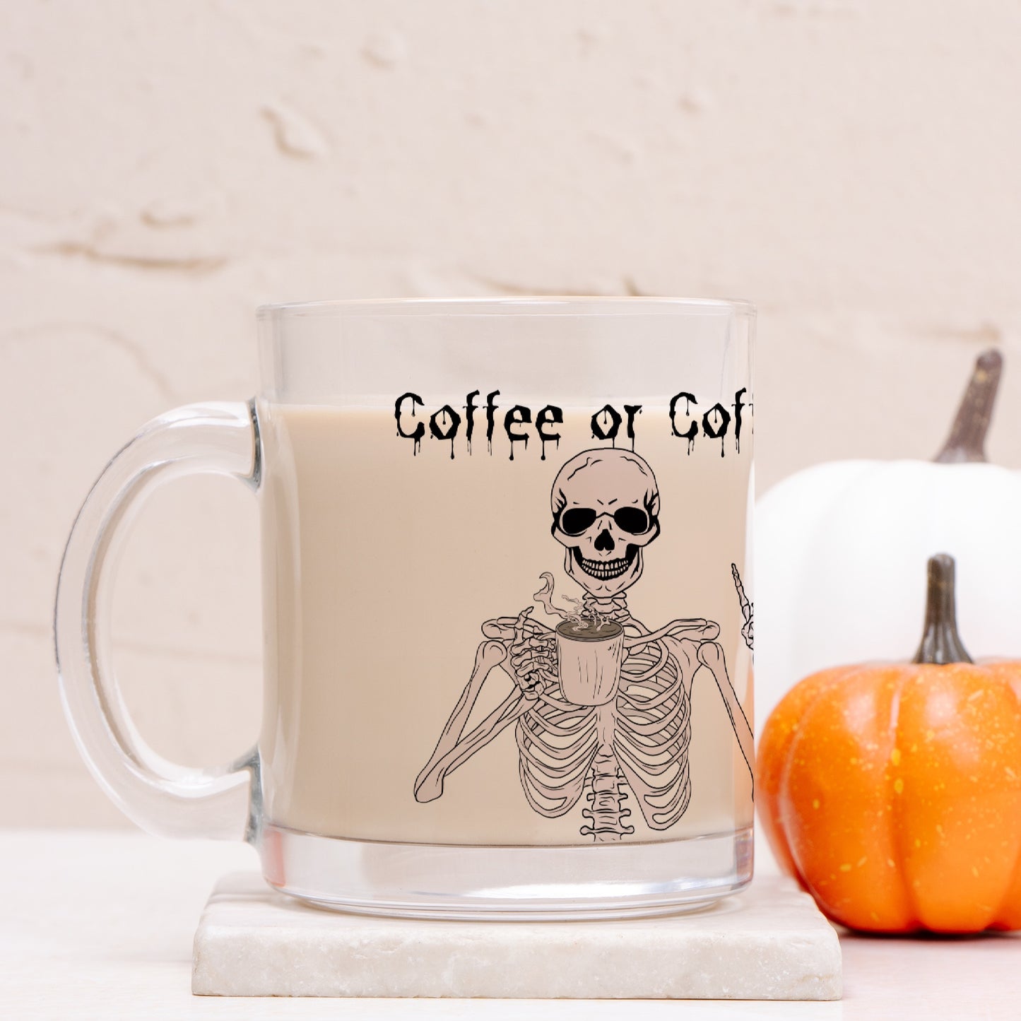 Coffin Halloween Glass Mug