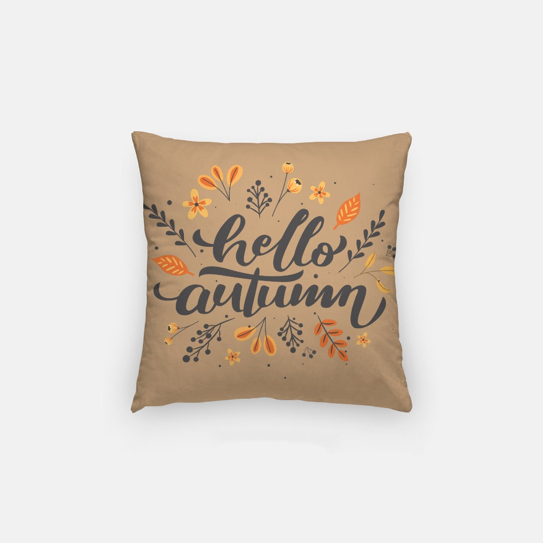 Hello Autumn Artisan Pillow Case 14 Inch