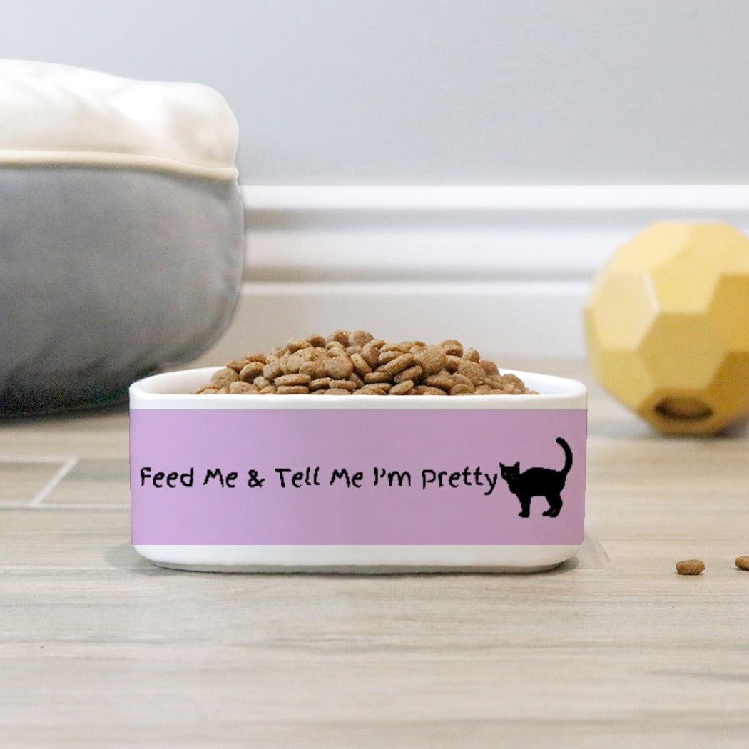 I’m Pretty Cat Pet Bowl Purple