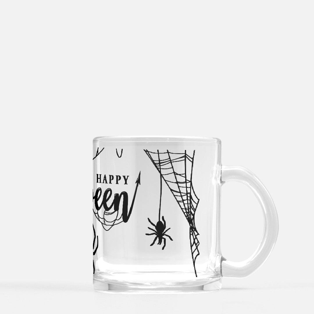 Web Halloween Glass Mug