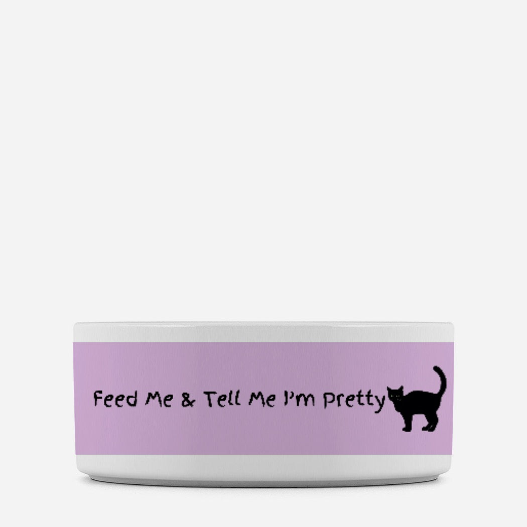 I’m Pretty Cat Pet Bowl Purple