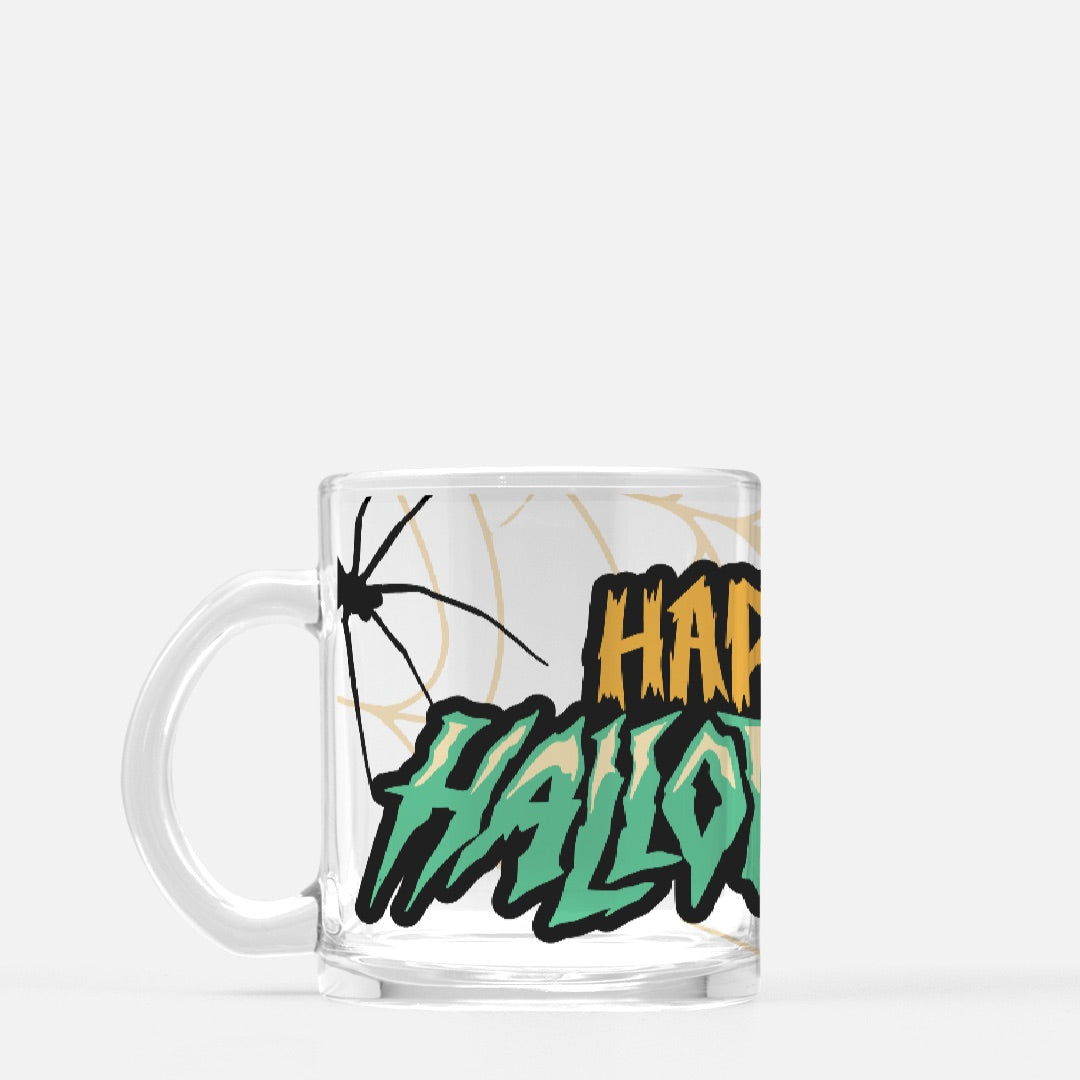 Spiders Halloween Glass Mug