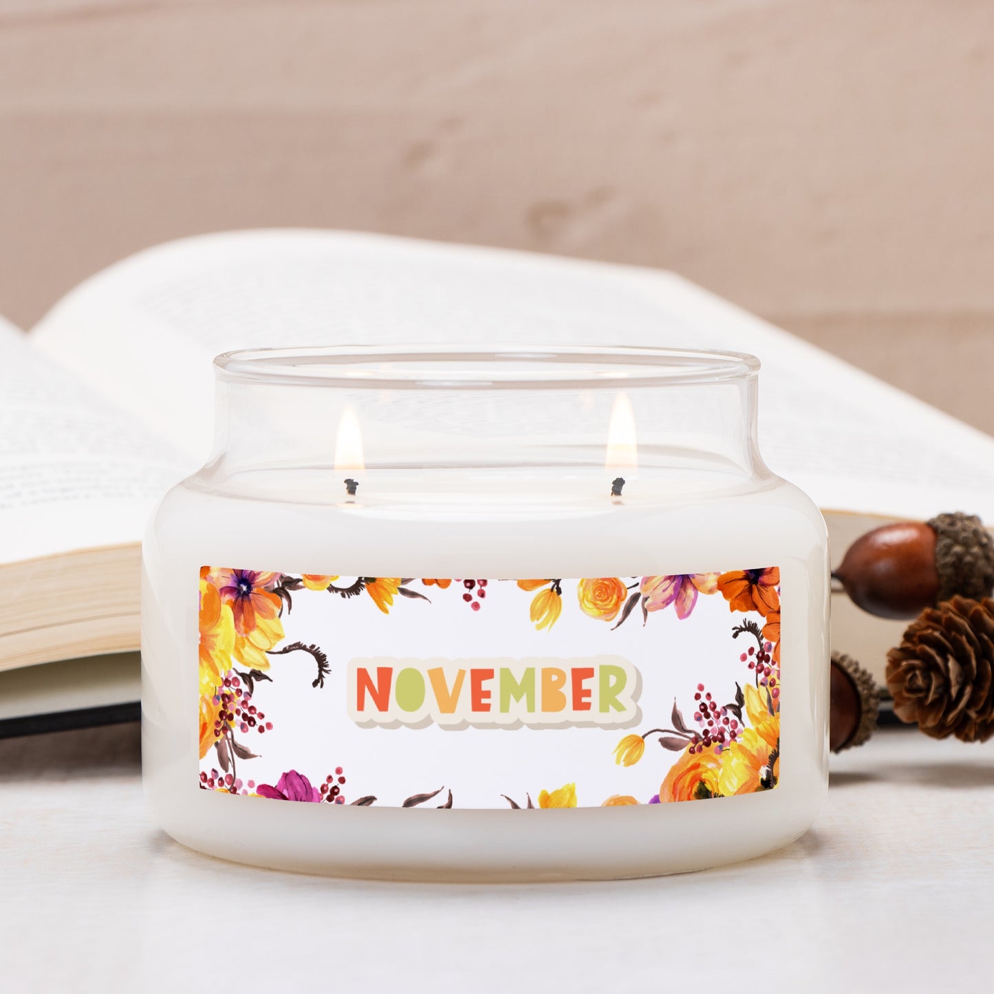 November Candle Apothecary Jar Double