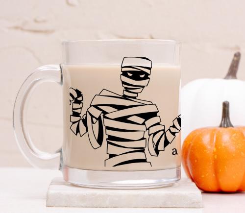 Wrapped Up Halloween Glass Mug