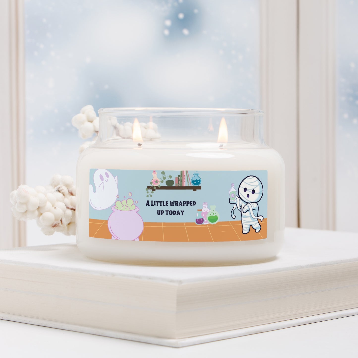 Kids Wrapped Up Apothecary Jar Double Wick Candle