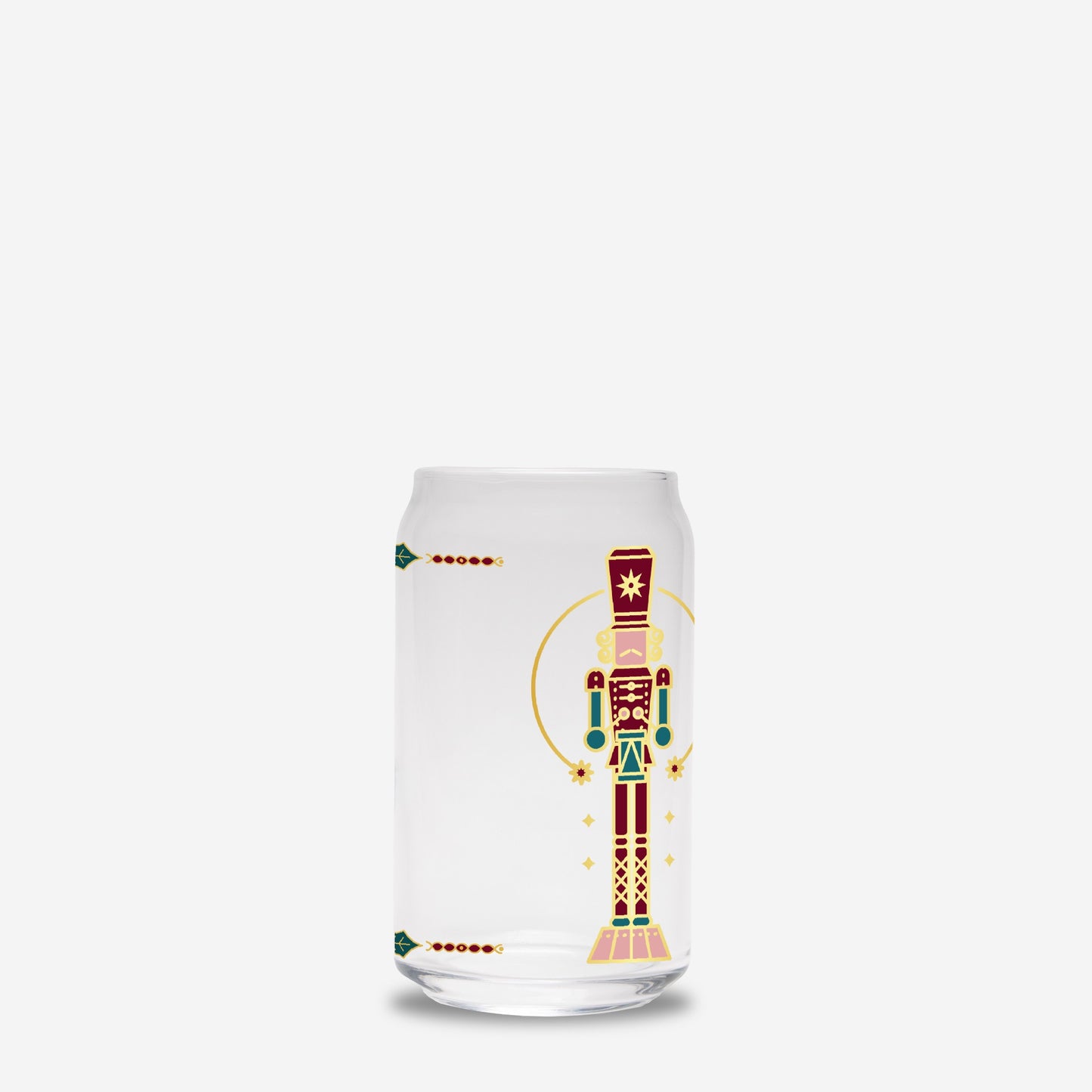 Nutcracker Glass Can 16oz