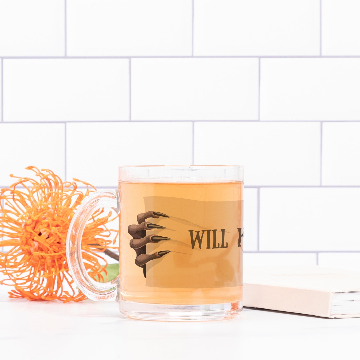 Will Kill Halloween Glass Mug