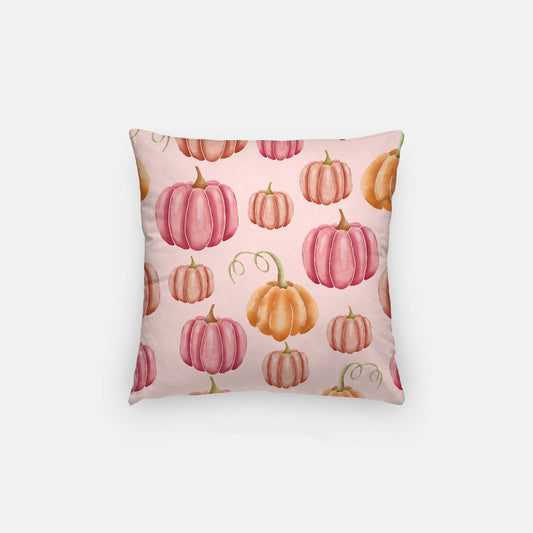 Pink Pumpkins Artisan Pillow Case 14 Inch