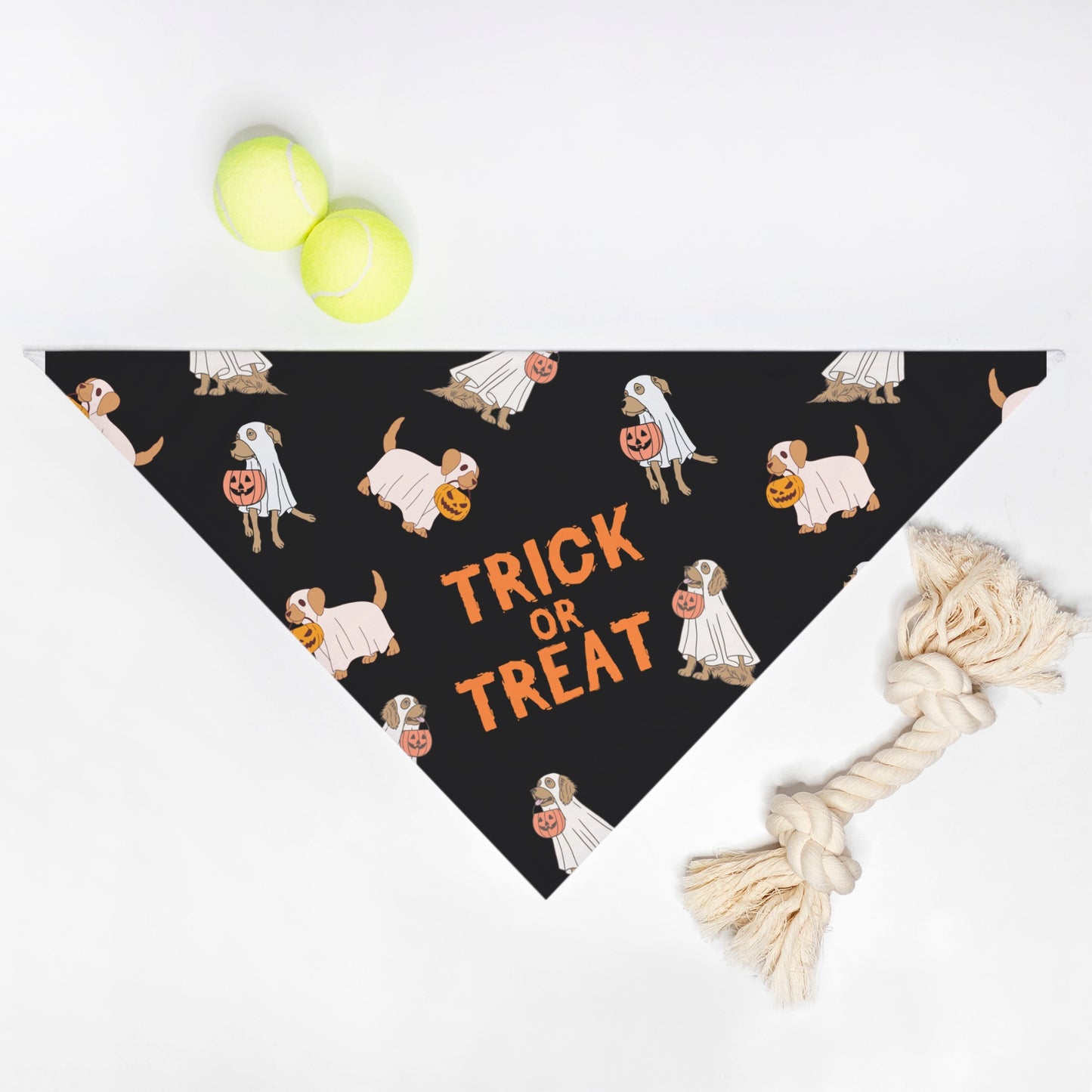 Trick or Treat Pet Bandana Blk