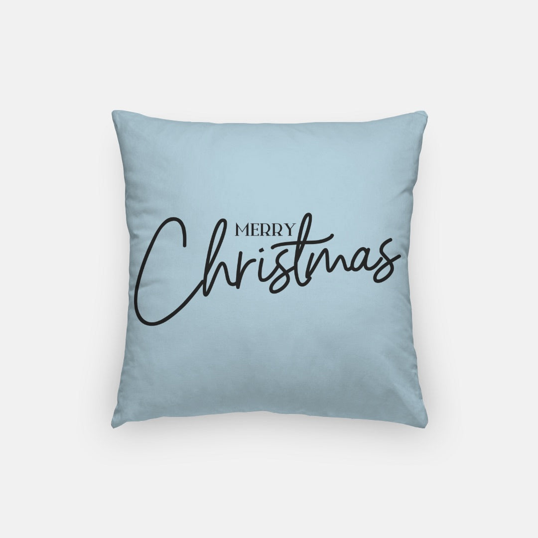 Blue Merry Christmas #1 Artisan Pillow Case 16 Inch