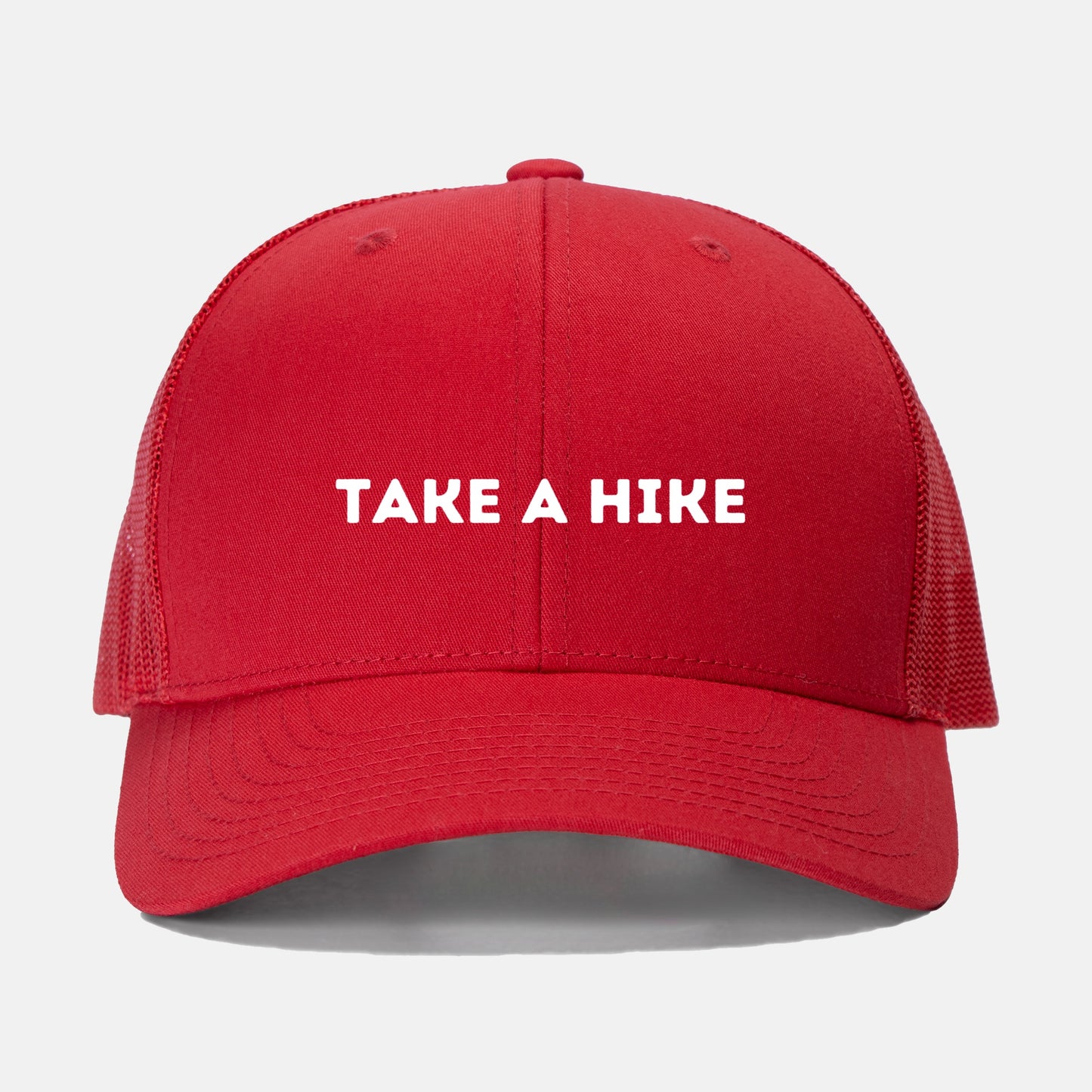 White Hike Retro Trucker Hat