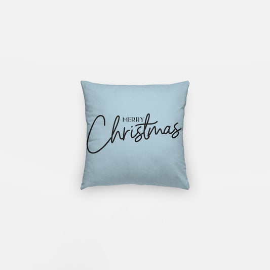 Blue Merry Christmas #1 Artisan Pillow Case 10 Inch