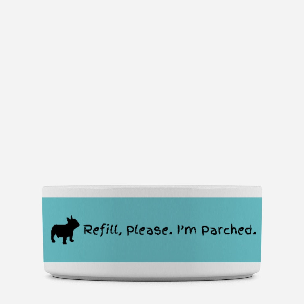 Parched Dog Pet Bowl Blue