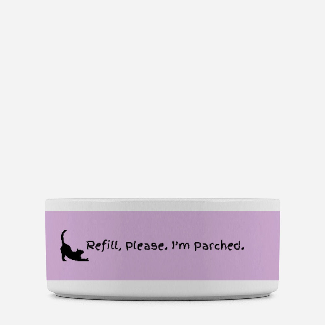 Parched Cat Pet Bowl Purple