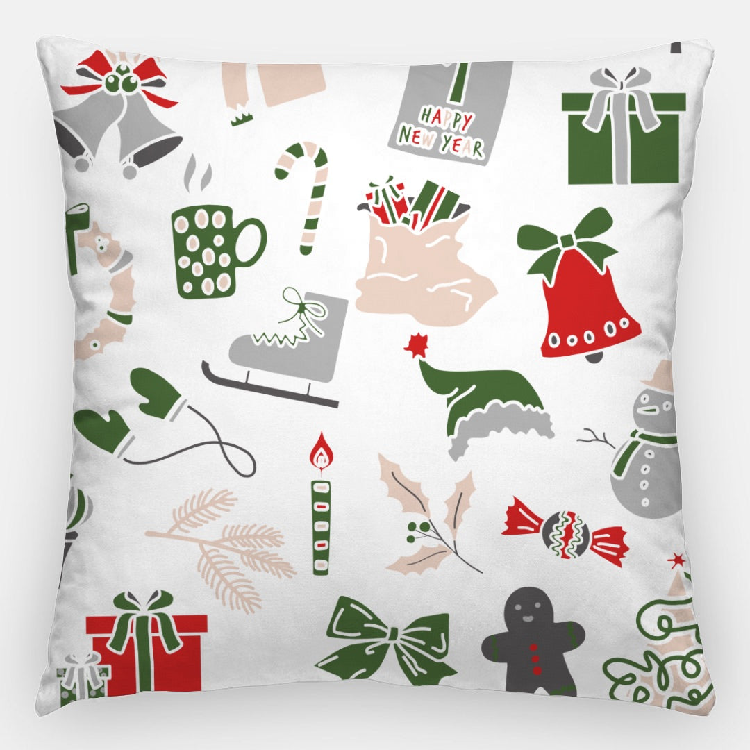 Red Merry Christmas #4 Artisan Pillow Case 24 Inch