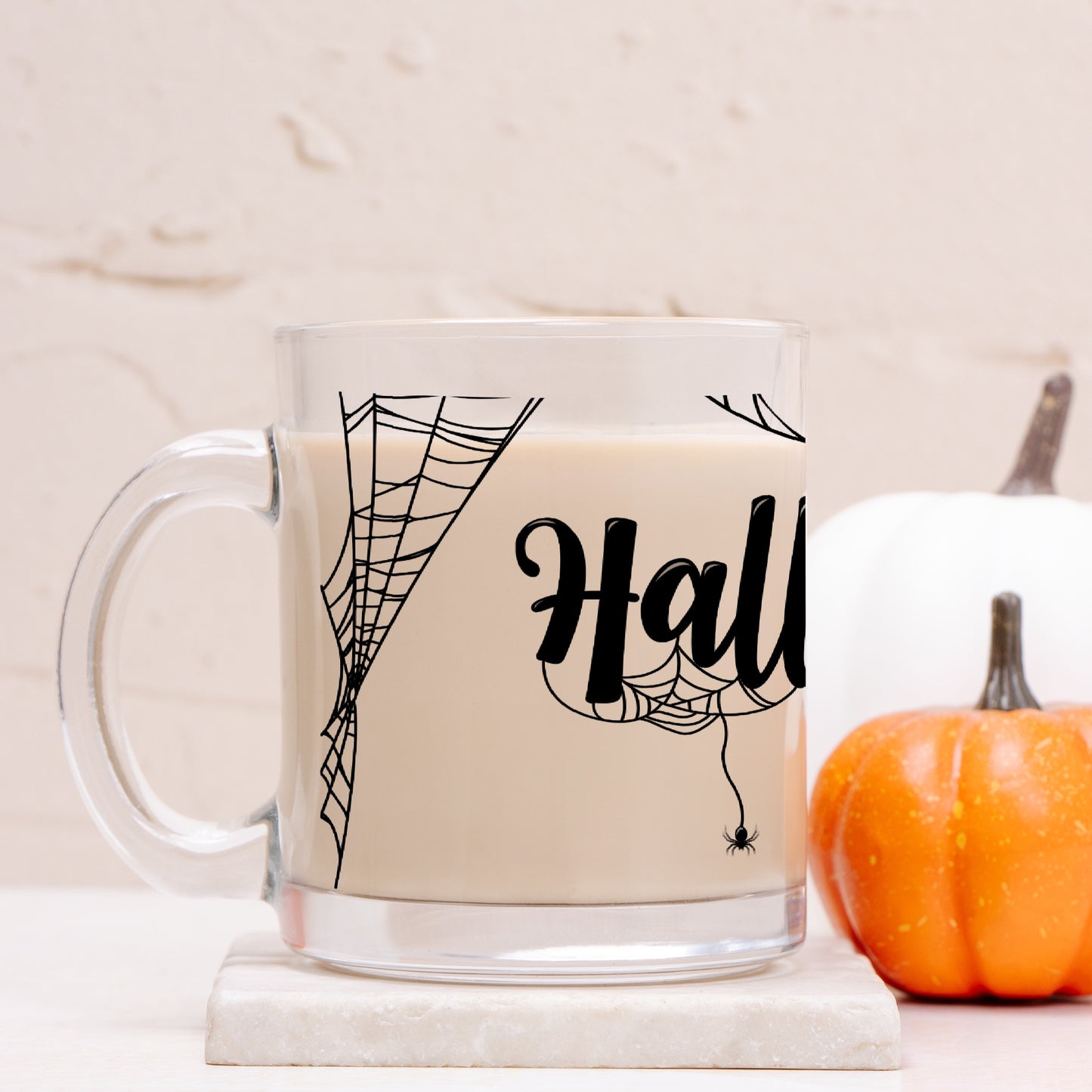 Web Halloween Glass Mug