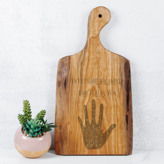 The Hand Live Edge Artisan Wood Serving Board