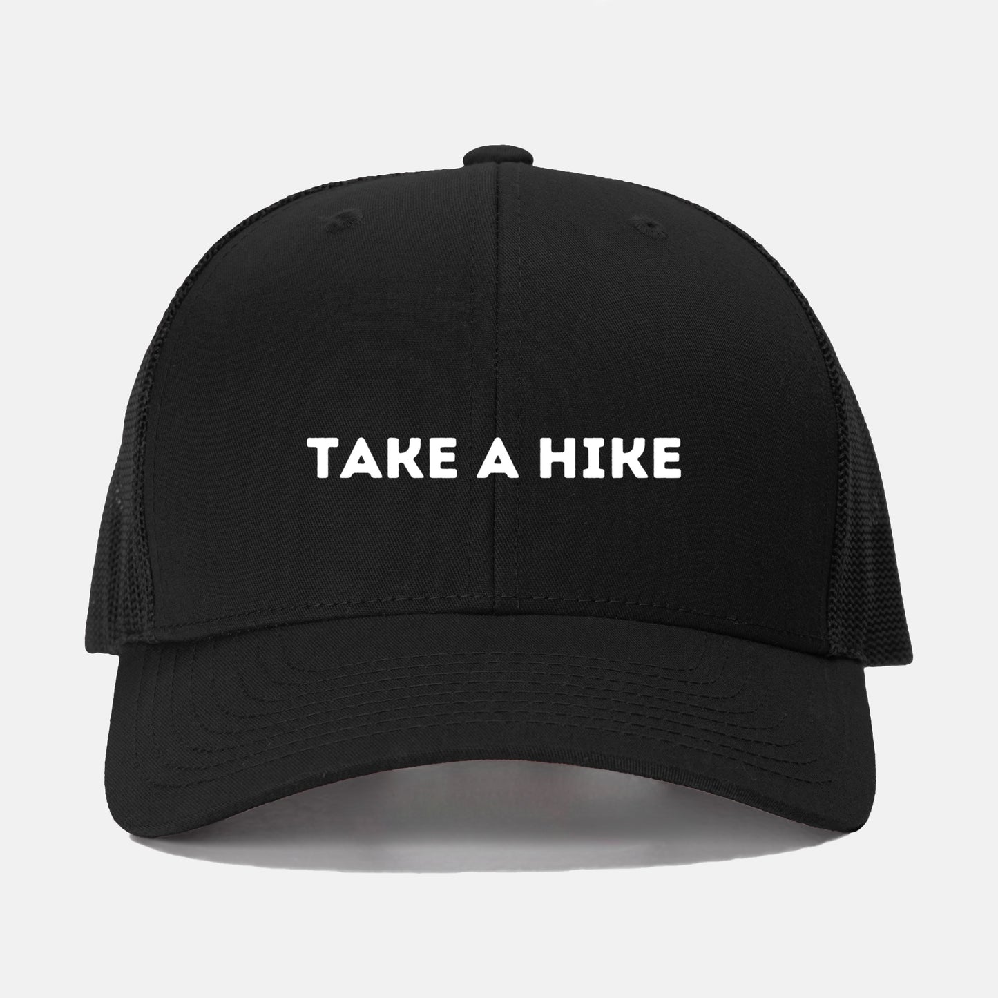 White Hike Retro Trucker Hat