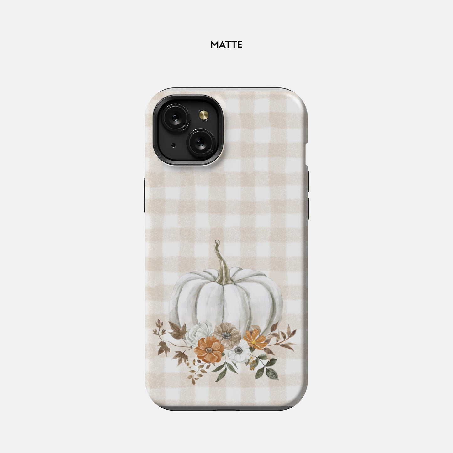 White Pumpkin iPhone 15 Plus MagSafe Tough Case