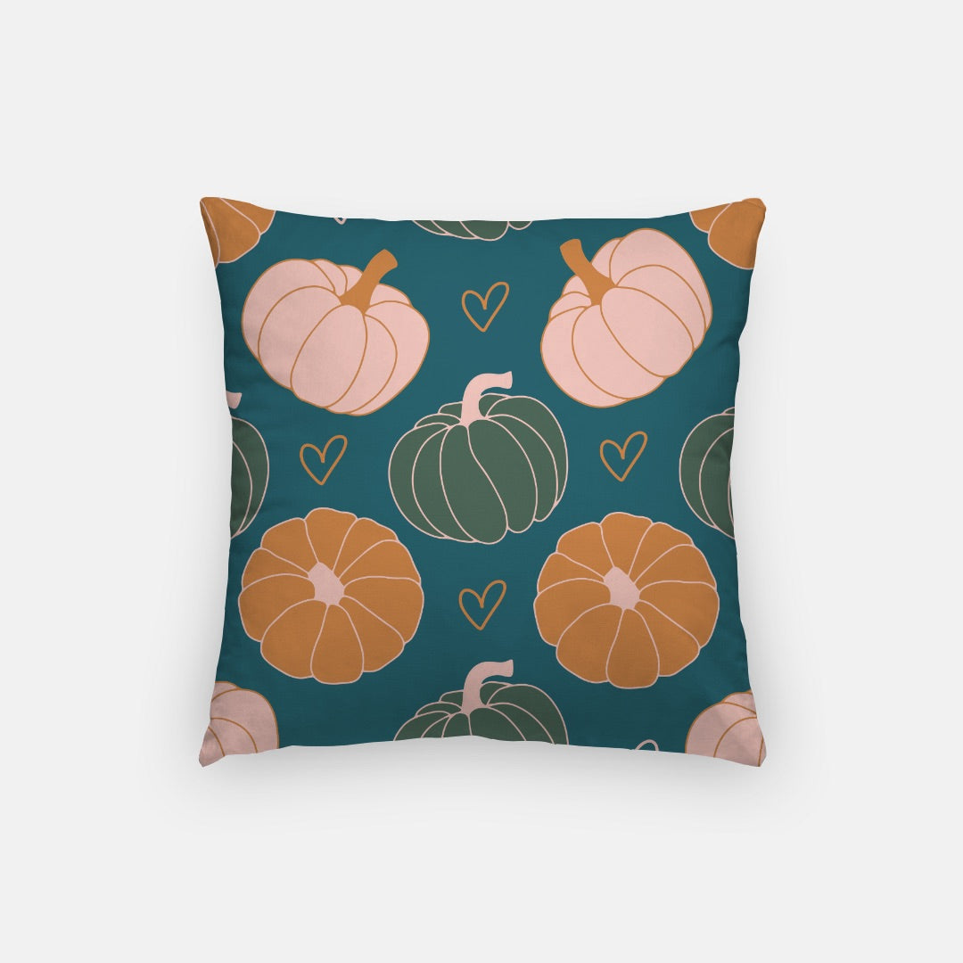 Green Pumpkins Artisan Pillow Case 16 Inch