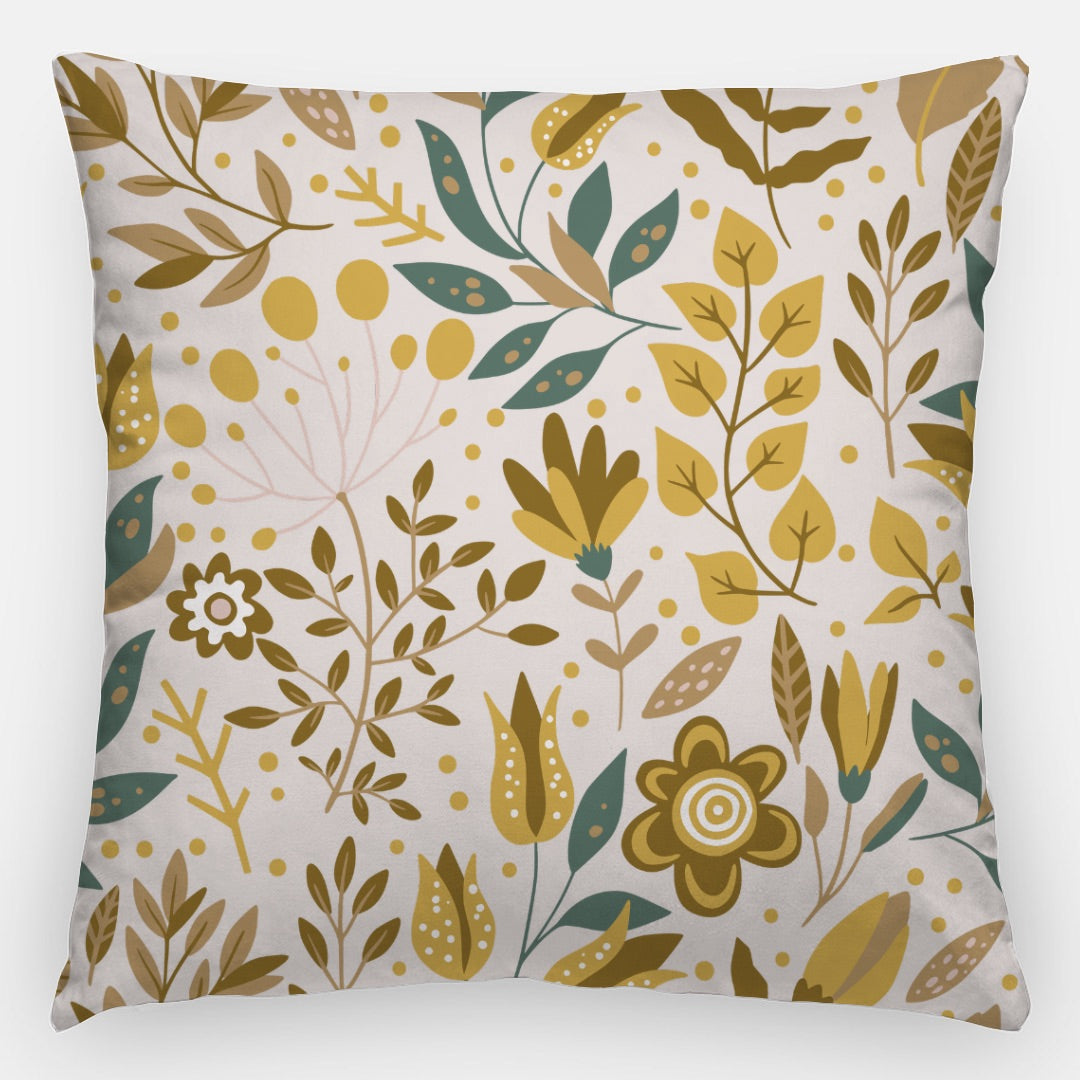 Yellow Leaves Artisan Pillow Case 24 Inch