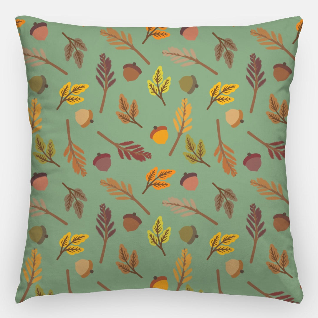 Green Acorn Artisan Pillow Case 24 Inch