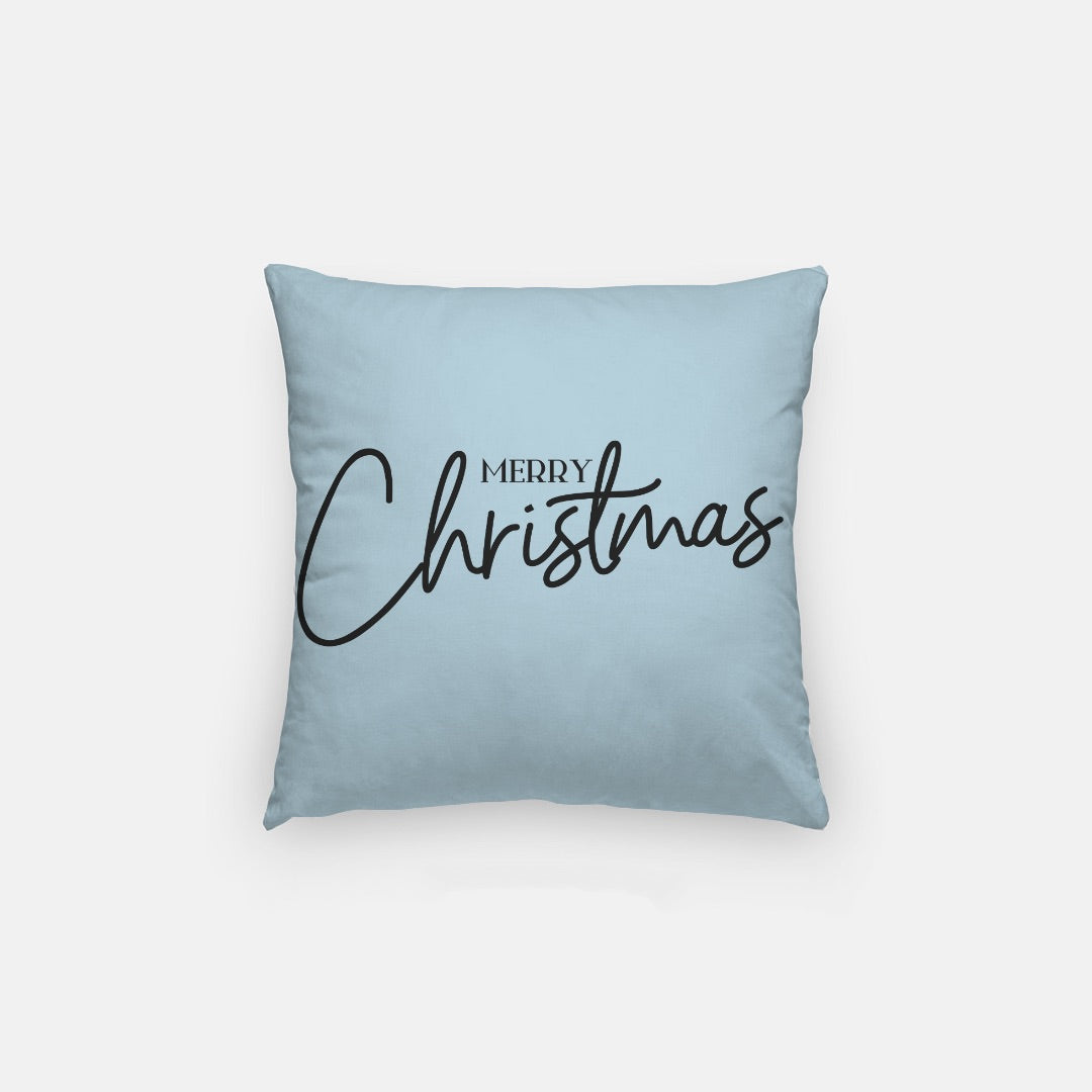 Blue Merry Christmas #1 Artisan Pillow Case 14 Inch