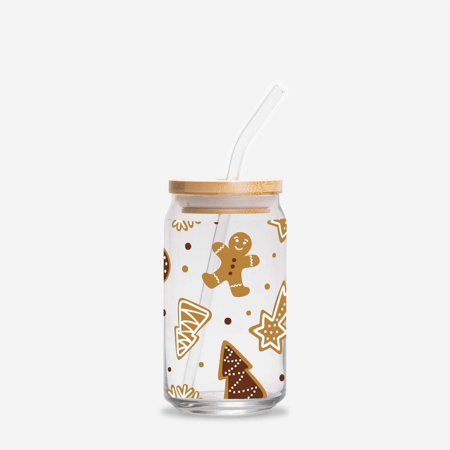 Gingerbread Glass Can 16oz