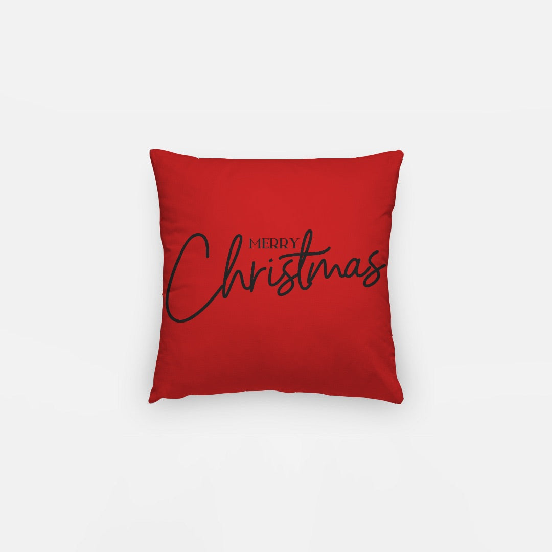 Red Merry Christmas #1 Artisan Pillow Case 12 Inch