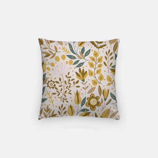 Yellow Leaves Artisan Pillow Case 14 Inch