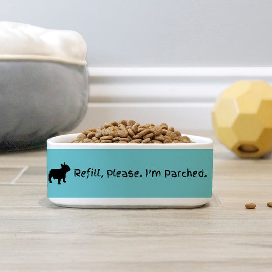 Parched Dog Pet Bowl Blue