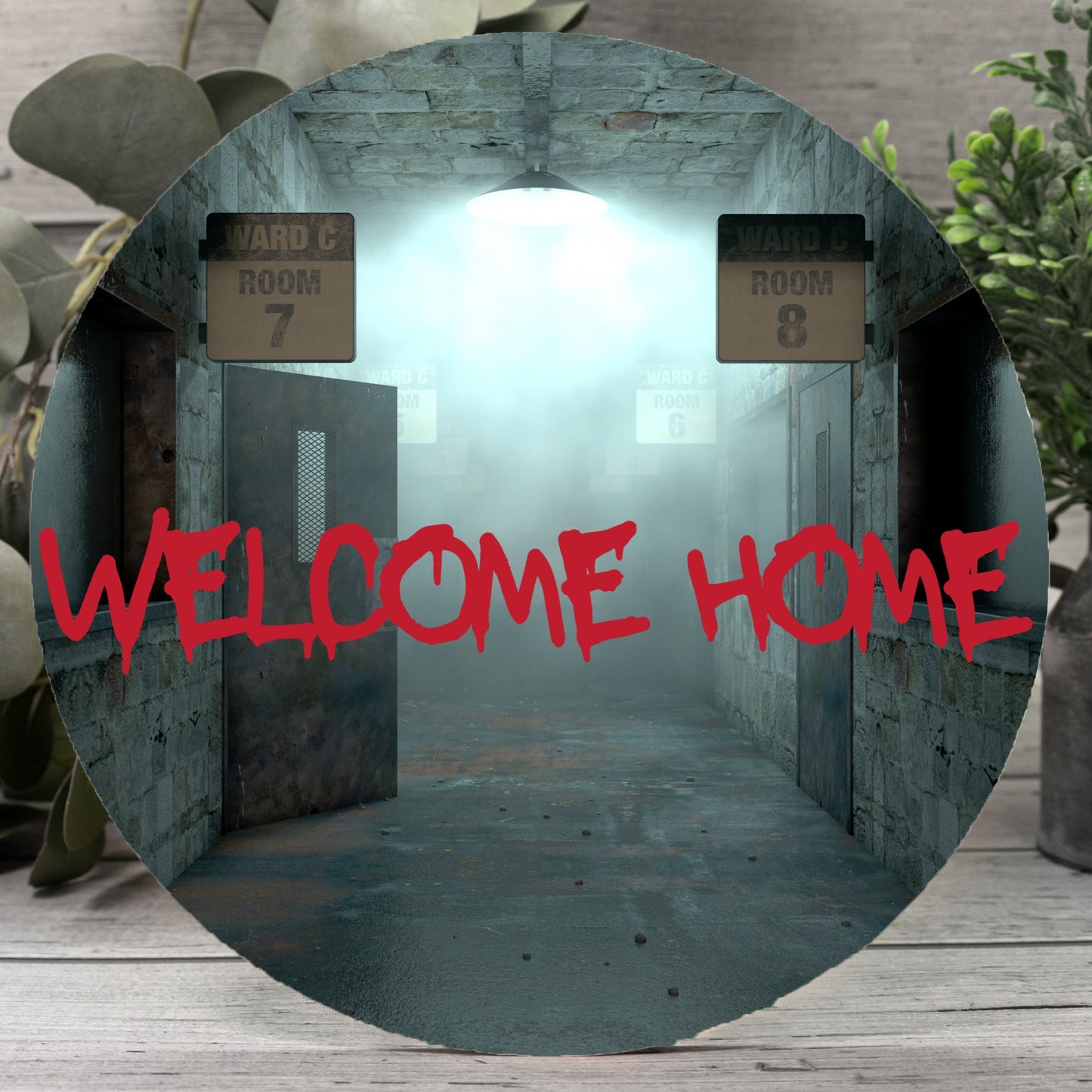 Welcome Home Wood Sign 12" (Round)