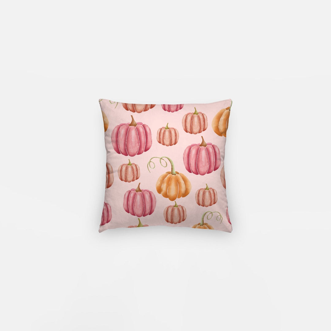 Pink Pumpkins Artisan Pillow Case 10 Inch