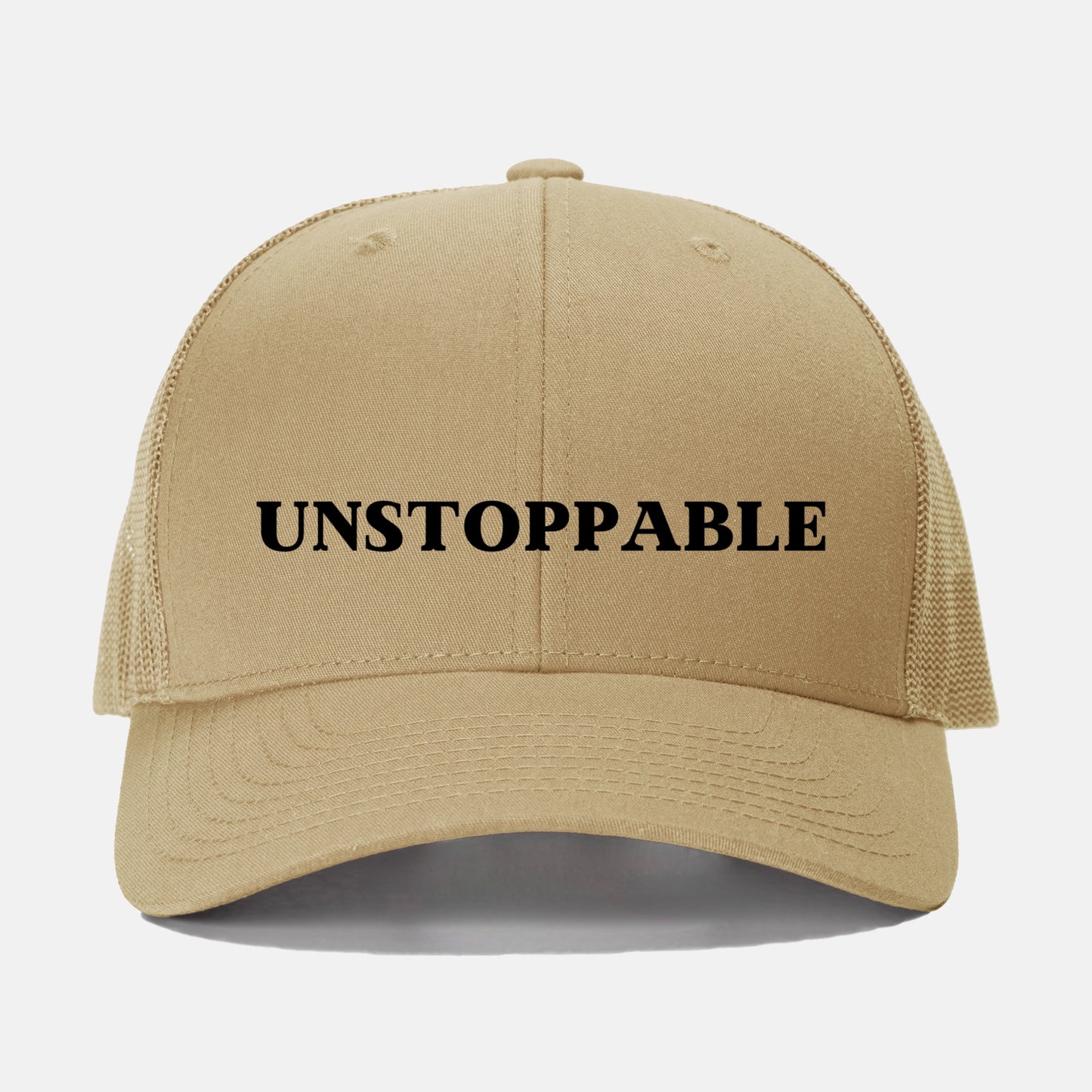 Black Unstoppable Retro Trucker Hat