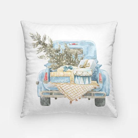 Blue Merry Christmas #2 Artisan Pillow Case 18 Inch