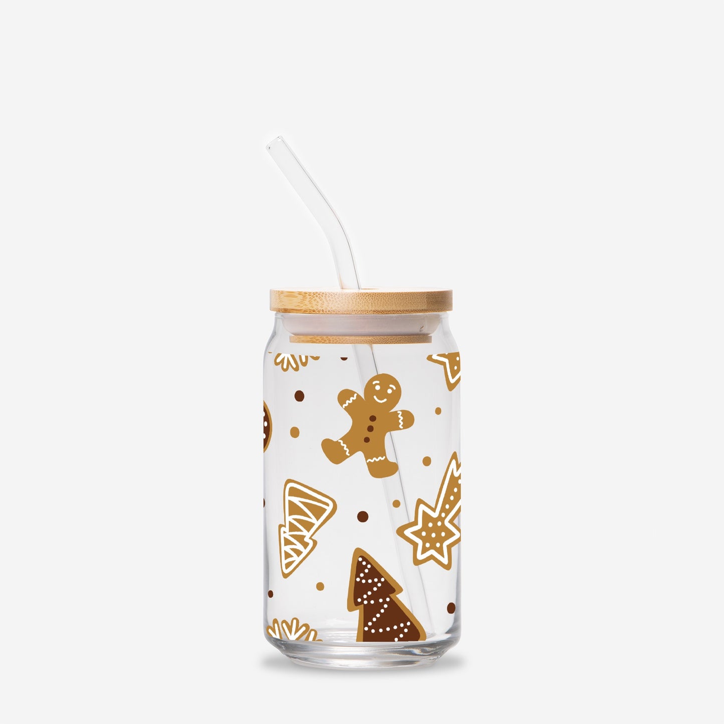 Gingerbread Glass Can 16oz