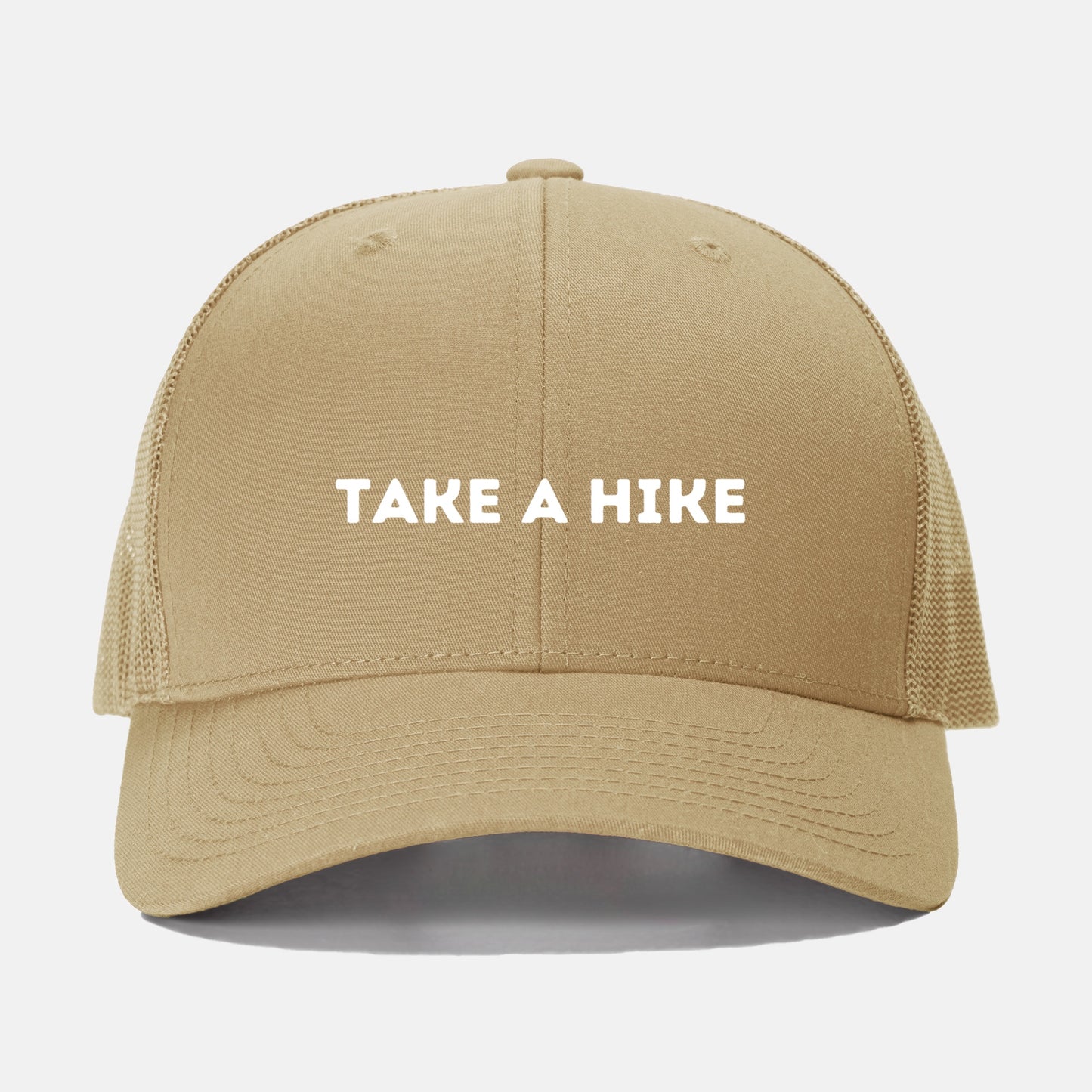 White Hike Retro Trucker Hat