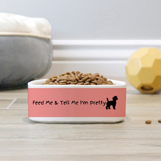 I’m Pretty Dog Pet Bowl Pink