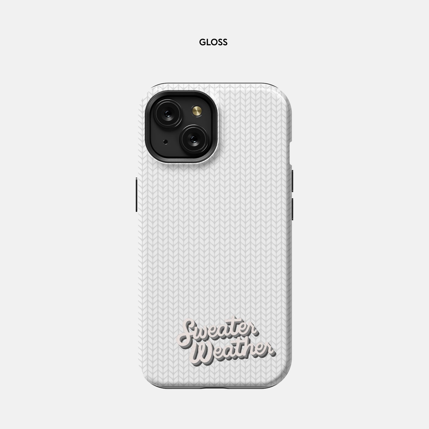 Sweater Wether Wht iPhone 15 MagSafe Tough Case