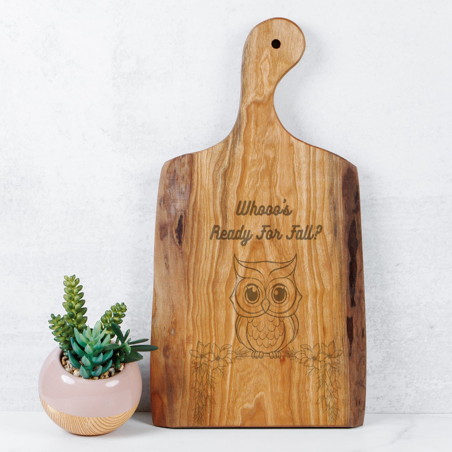 Whooo’s Live Edge Artisan Wood Serving Board