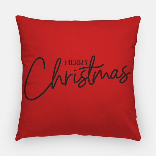 Red Merry Christmas #1 Artisan Pillow Case 22 Inch