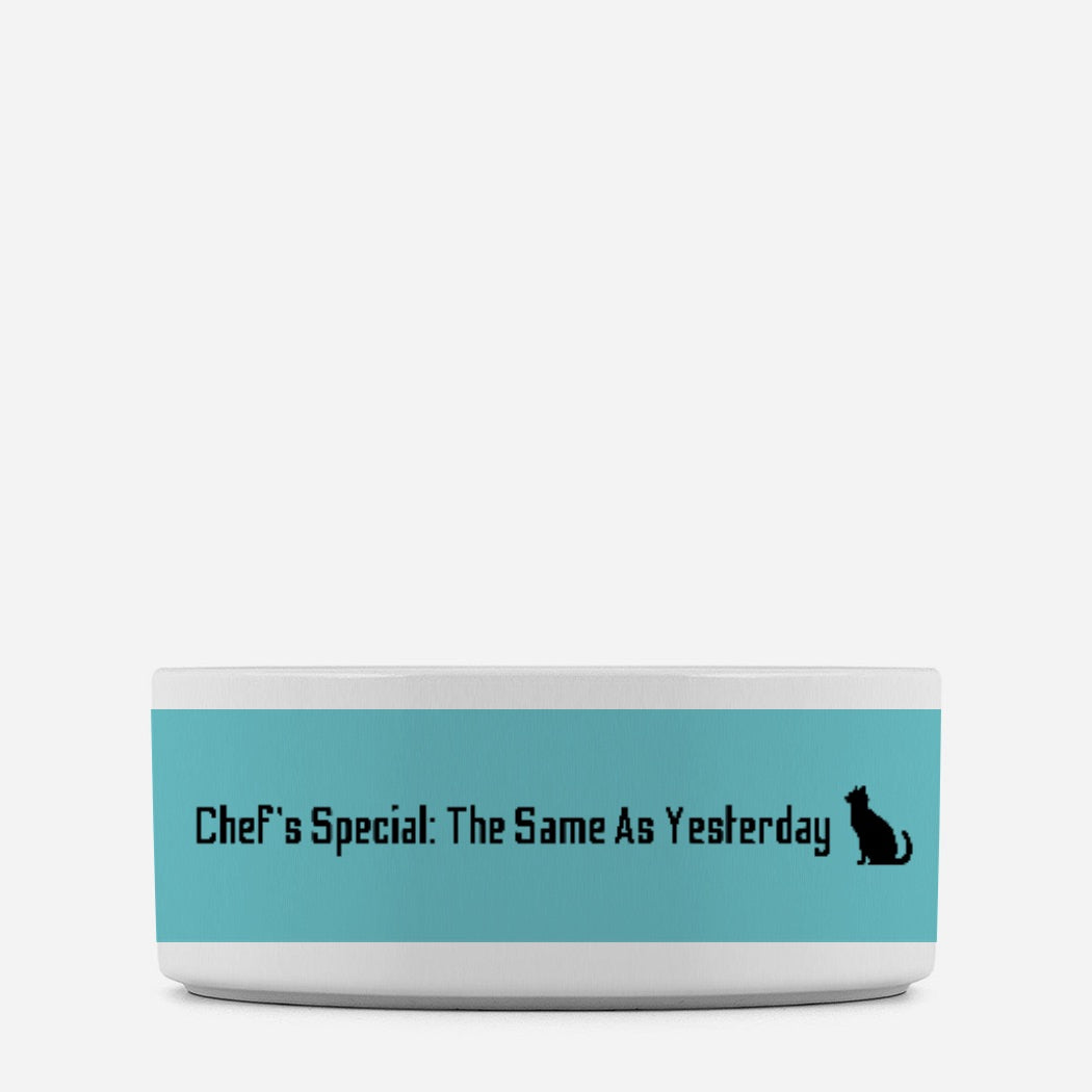 Chef’s Special Cat Pet Bowl Blue