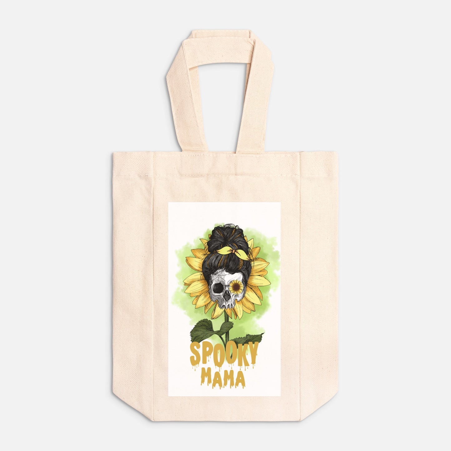 Spooky Mama Double Wine Tote Canvas