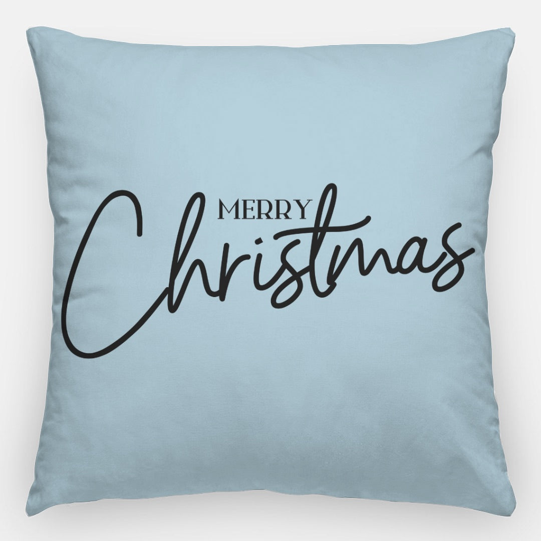 Blue Merry Christmas #1 Artisan Pillow Case 24 Inch