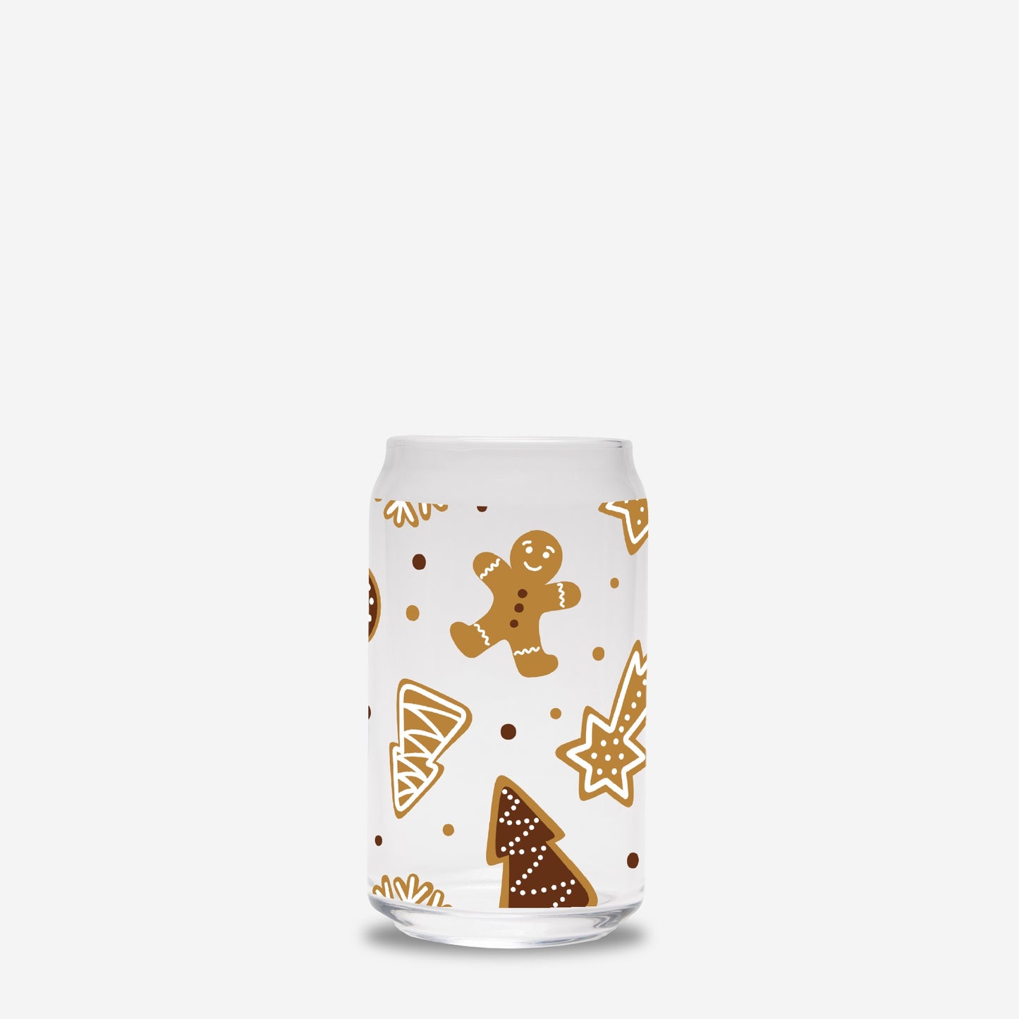 Gingerbread Glass Can 16oz