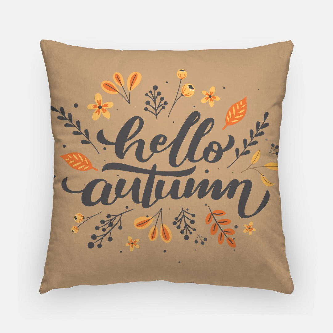 Hello Autumn Artisan Pillow Case 20 Inch