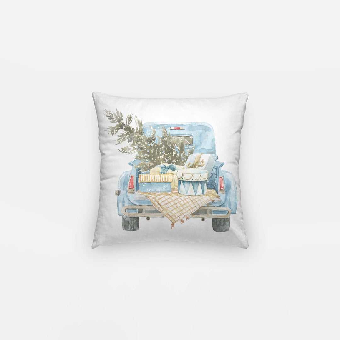 Blue Merry Christmas #2 Artisan Pillow Case 12 Inch